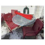 Metal Mesh Patio Table Set