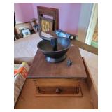 Antique Wood Coffee Grinder