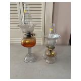 Antique Glass Oil Lamps