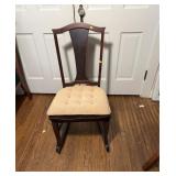 Mahogany Wooden Rocking Chair With Cushion