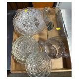 Vintage Pressed Glass Servingware