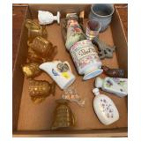 Porcelain and Amber Glass Assortment