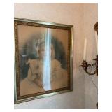 Framed Portrait Of Young Girl In Dress