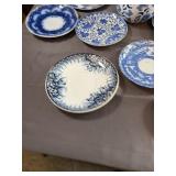 Blue Transferware Tableware, Mixed Styles