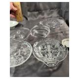 Clear Pressed Glass Relish And Divided Dishes