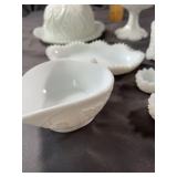 White Milk Glass Tableware Assortment