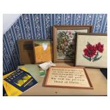 Framed Decorative Artwork and Books