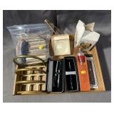 Assorted Desk Accessories And Pens