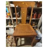 Oak Side Chair With Slat Back