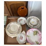 Antique Floral and Gilt Porcelain Dinnerware