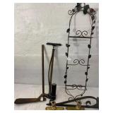 Wood Paddle, Old Tire Pump, Place Rack, Brass Cand