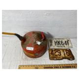 Gas Can, Pr Old License plates