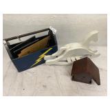Wood Rocking Horse, Birdhouse, Picture Frames, Cli