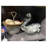 Tiffin Swan and Compote, China, Shell