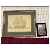 6 Pcs on Wall; 5 Pictures, 1 Wallhanging