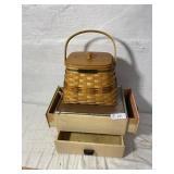 Vintage Wood Box, Wyandot Co Fair Basket w/Lid 200