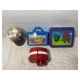 Barney Lunch boxes, Helmet bank, Beer Pong Balls
