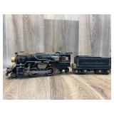 American Flyer engine and coal car