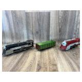 Pair of Hafner wind-up engines, 1 dump car