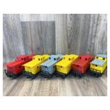 Qty 6 Kusan/MKT cabooses, plastic (all with broken