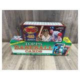 Qty 2 Baseball Card Sets, Topps 1990, 2000, opened