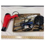 4 Curling Irons & Hair Dryer