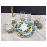 Correll Plates Salad & Dinner, Mugs, Glasses