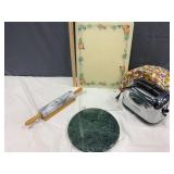Marble Rolling Pin, Cutting Boards, Toaster, Lazy