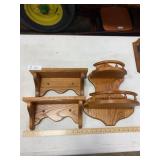 Solid Oak Wall Shelves  (3)