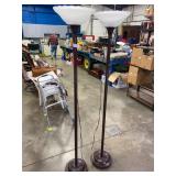 Pair Floor Lamps Torchiere