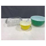 Pyrex bowls,  Baking dish