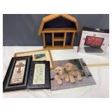 9' Portable DVD Player , Pic Frames, Wood Shelf