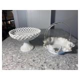 Fenton Silvercrest Basket & Compote