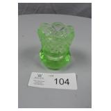 Vintage Fenton 2.5' Vaseline Glass Toothpick Hold