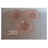 Federal Pink Sharon / Cabbage Rose 7.5' Jam Dishe