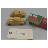 Vintage Marx "Yellow Cabs" and Plastic Truck