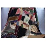 Antique Crazy Quilt, patchwork style 72" x 64"