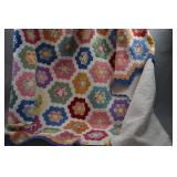 Grandmothers Flower Garden Quilt 87" x 68"