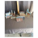 Vintage Cat's Meow Village Wooden Shelf Sitter Lot