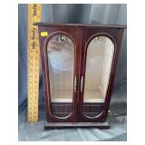 Vintage Wooden Upright Jewelry Armoire Cabinet Box
