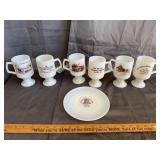 Vintage Ohio Bicentennial Milk Glass Mug and Sauce
