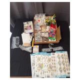 Assorted Craft Supplies and Miniature Collectibles