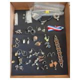 Assorted Fashion Jewelry Collection Including Earr