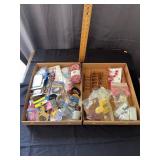 Large Assortment of Crafting Supplies and Miniatur