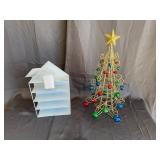 Modern White House Shelf and Wire Christmas Tree D