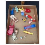 Vintage Miniature Dollhouse Furniture and Plastic
