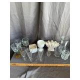 Vintage Assorted Glassware Milk Glass and Ceramic