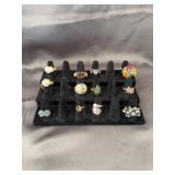 Vintage Costume Ring Collection Eleven Piece Assor