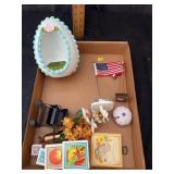 Assorted Collectibles Including Easter Egg and Vin