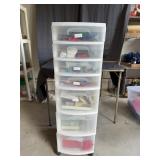 Sterilite Rolling Organizer Cart with Assorted Cra